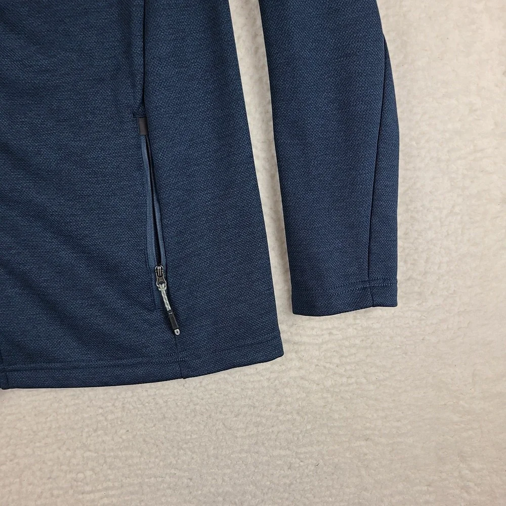 ORVIS Jacket Mens‎ Medium Blue Gray Zipper Pockets Full Zip Sweater